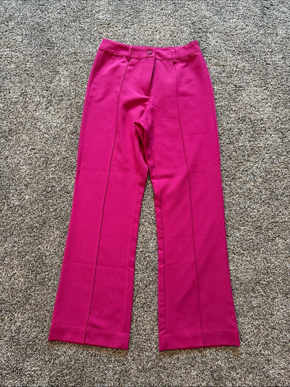 NWT - Wide-Leg High-Rise Pants in Magenta Pink